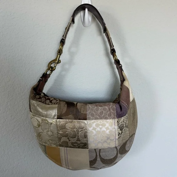Vintage Coach Y2K Patchwork Shoulder Bag - Picture 5 of 13